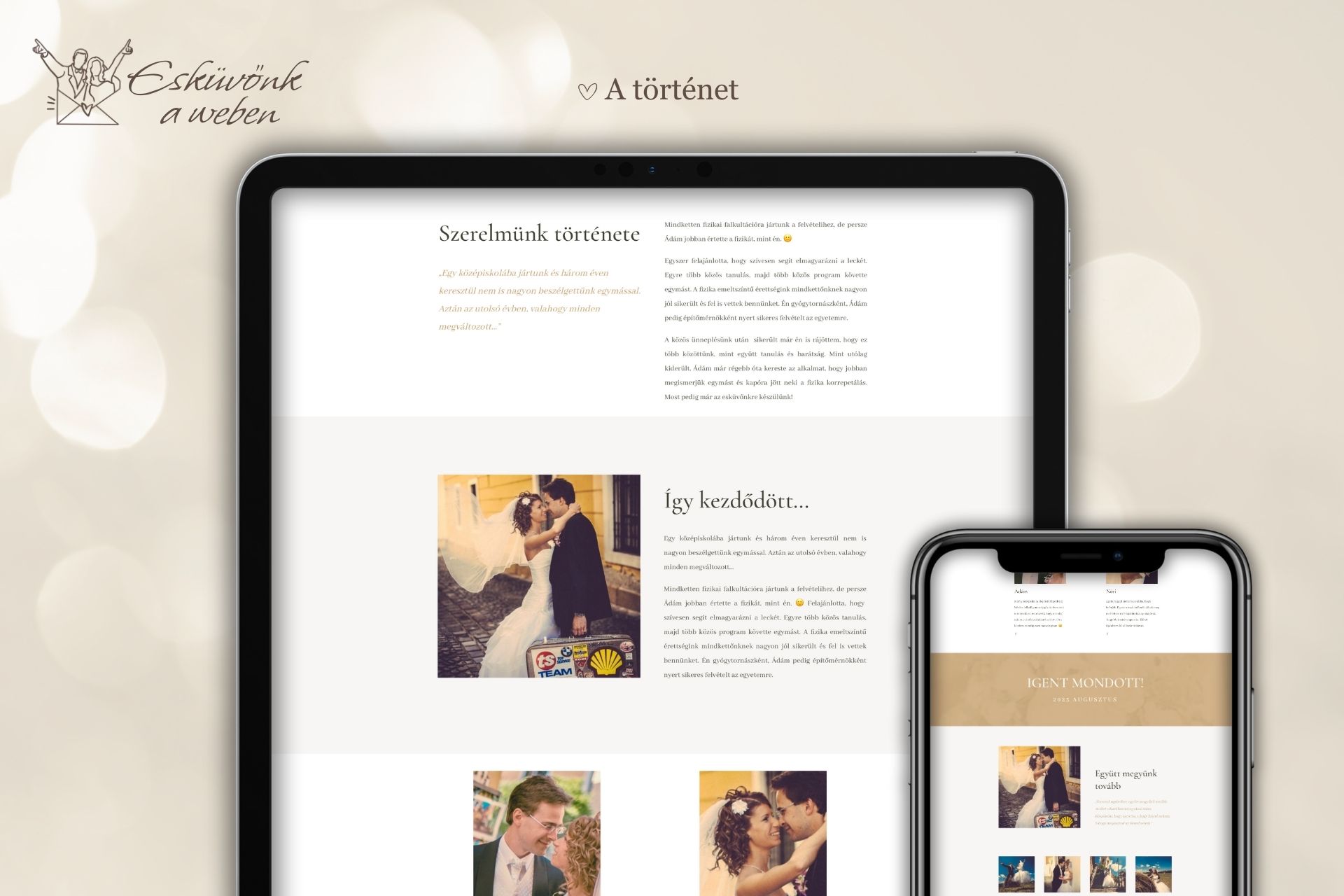 Esküvői weboldal - olyan mint ti